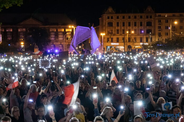 Protest Wolne Media Poznań 12.08.2021 fot. Sławek Wąchała