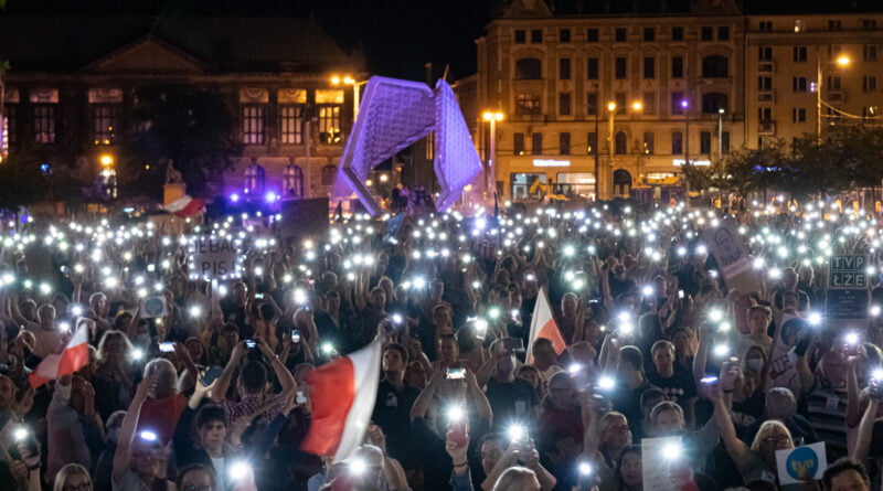 Protest Wolne Media Poznań 12.08.2021 fot. Sławek Wąchała