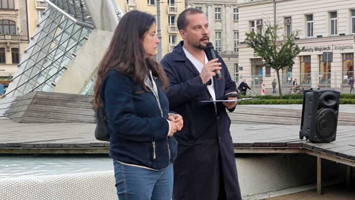 demonstracja w sprawie Stanu Wyjątkowego fot. K. Adamska