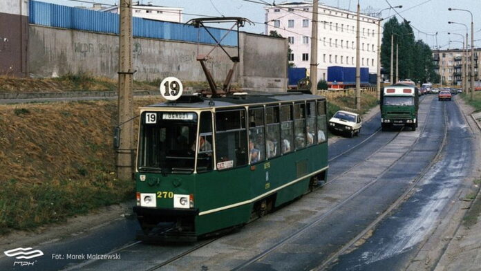Hetmańska, trasa tramwajowa 1999, archiwum fot. MPK