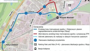 schemat planowanej trasy Poznań Wschód fot. ZTM