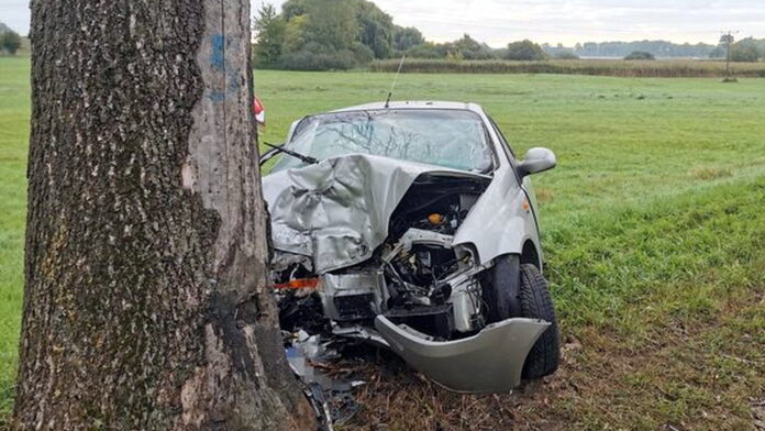 wypadek fot. OSP Kłecko