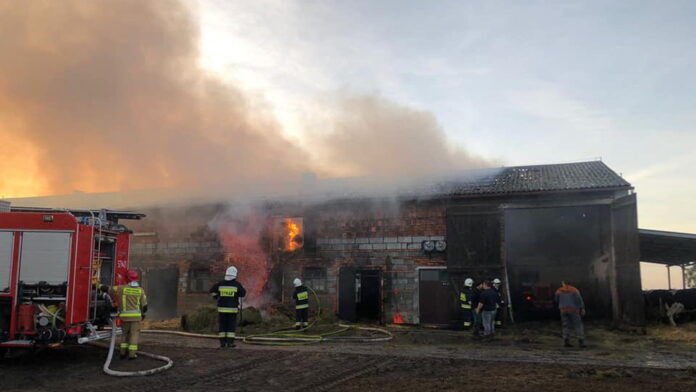 pożar fot. OSP KSRG Miejska Górka