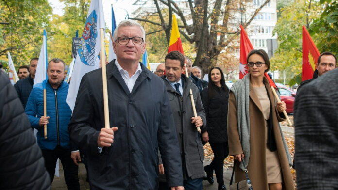 protest samorządowców, Warszawa fot. UMP