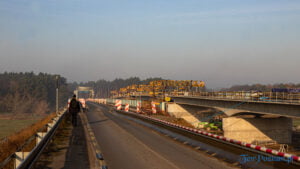 Most w Rogalinku - Mosinie nad Wartą - budowa Warta Rogalinek Mosina fot. Sławek Wąchała