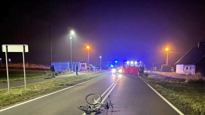 potrącenie rowerzystki fot. KPP Gniezno