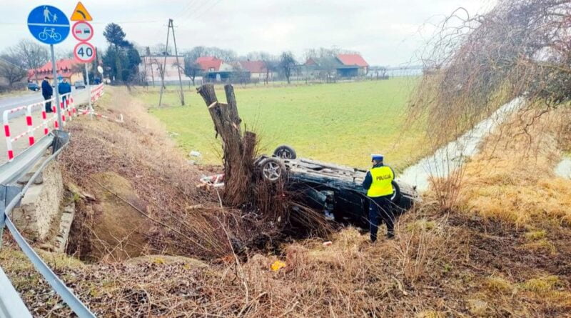 wypadek BMW fot. policja Ostrów