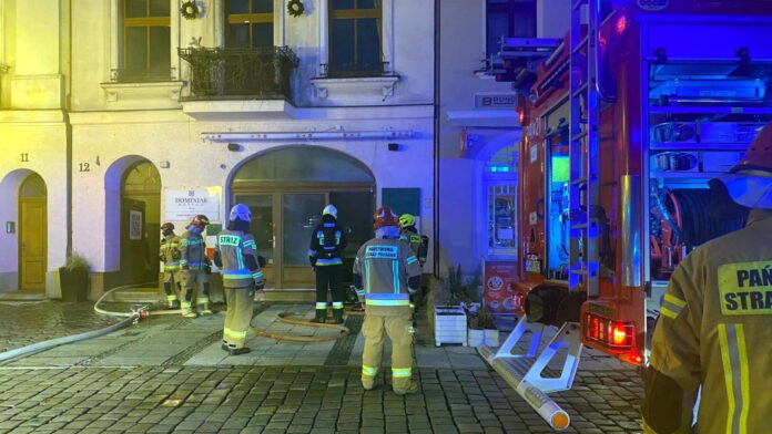 pożar restauracji fot. OSP Dobrzec w Kaliszu