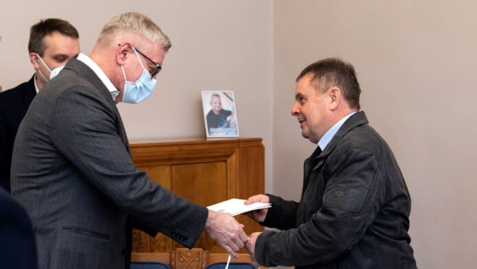 prezydent Jacek Jaśkowiak spotkał się z panem Tadeuszem fot. UMP