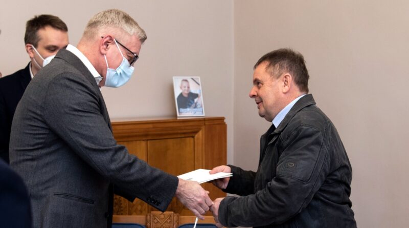 prezydent Jacek Jaśkowiak spotkał się z panem Tadeuszem fot. UMP