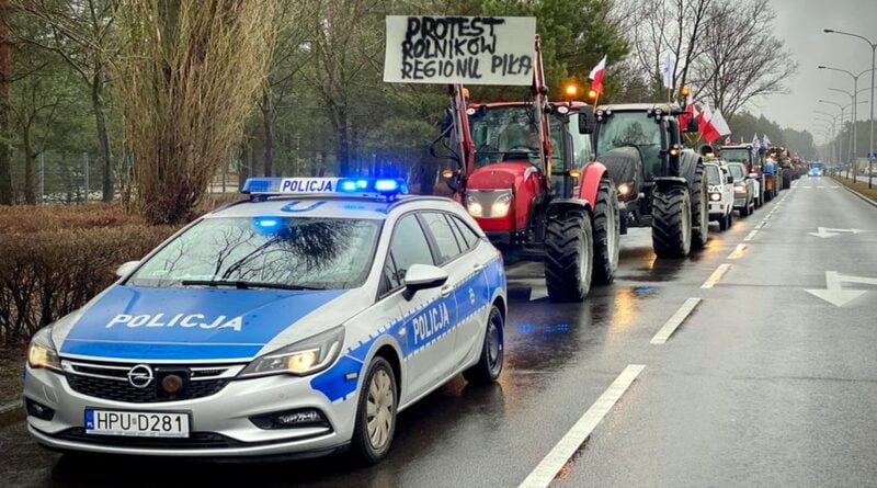 protest, AgroUnia fot. policja Piła