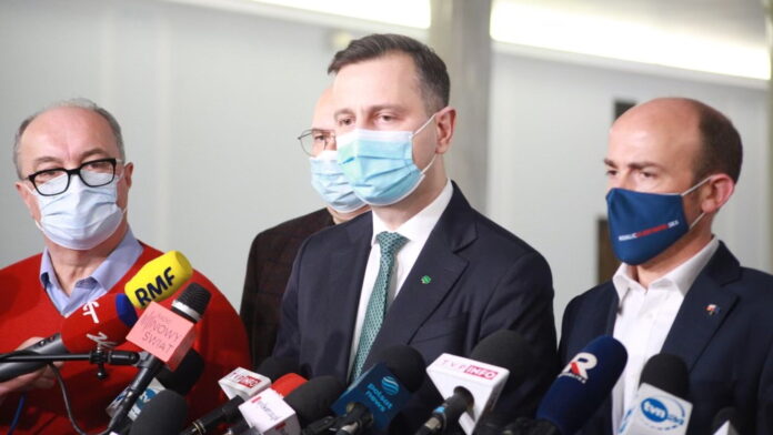 Władysław Kosiniak-Kamysz na konferencji prasowej fot. PSL