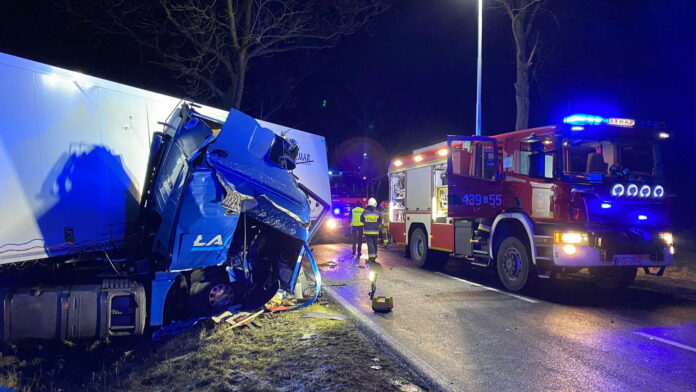 wypadek Koszkowo fot. kpt. W. Wybierała, KP PSP Gostyń