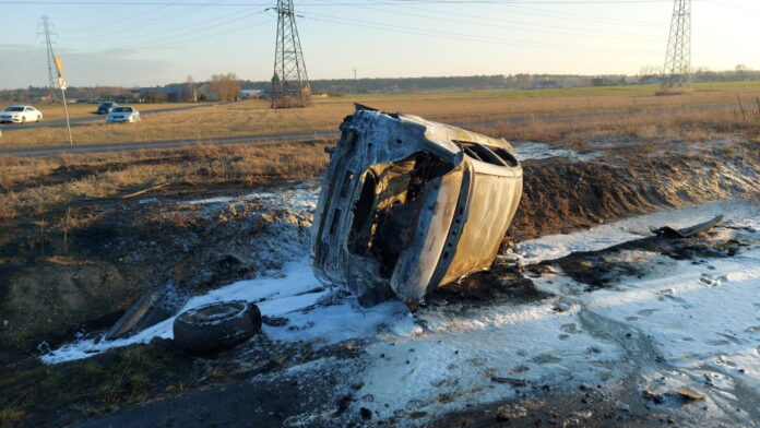 wypadek, Rybno fot. KM PSP Konin