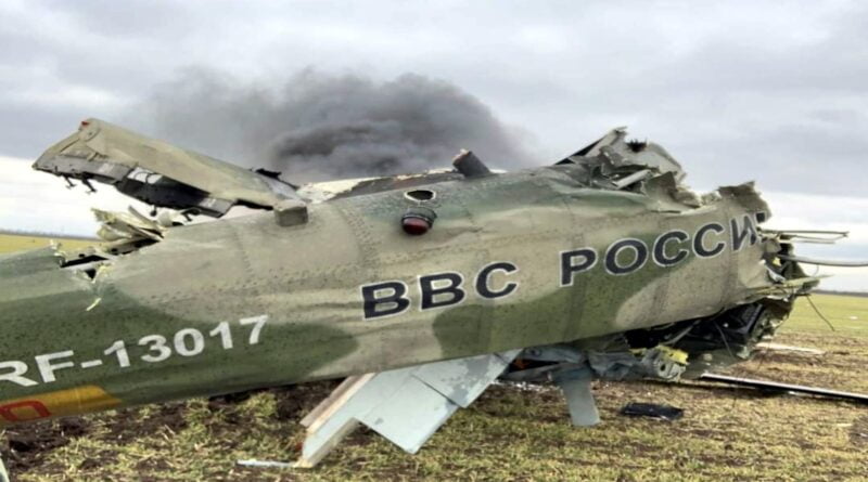 zestrzelony samolot fot. Ministerstwo Obrony Ukrainy