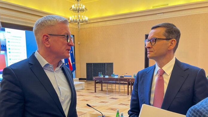 Jacek Jaśkowiak, Mateusz Morawiecki fot. J. Jaśkowiak FB