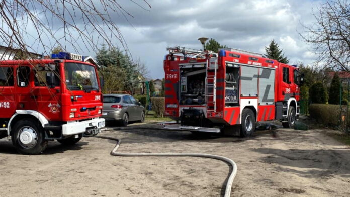 pożar fot. OSP Biskupice