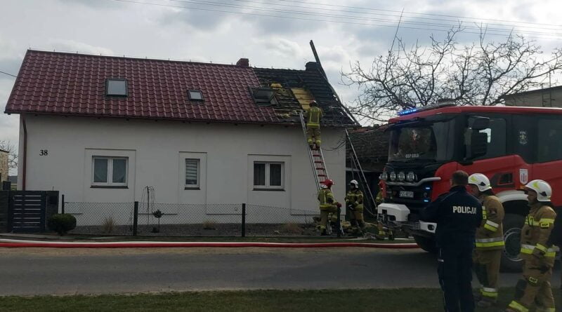 pożar w Hersztupowie fot. OSP Krzemieniewo