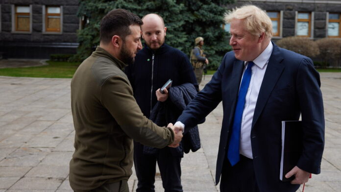 Wołodymyr Zełenski, Boris Johnson fot. B. Johnson TT