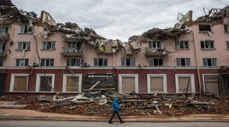 zbombardowany budynek fot. Ministerstwo Obrony Ukrainy