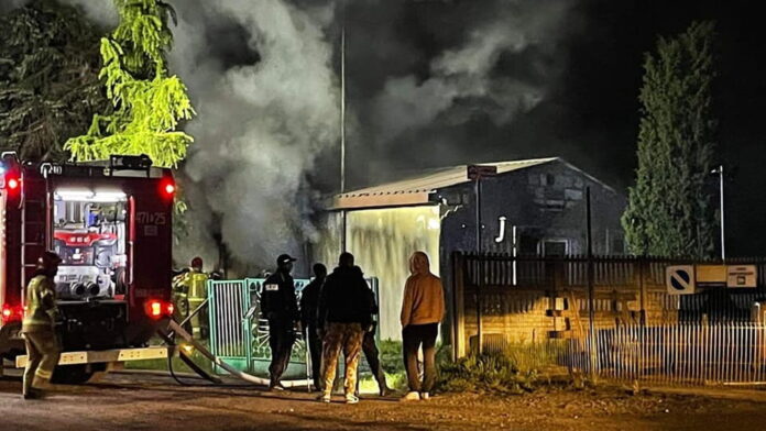 pożar domu fot. OSP Koło Nad Wartą