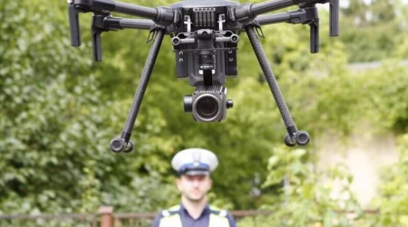 kontrole dronem fot. policja Poznań