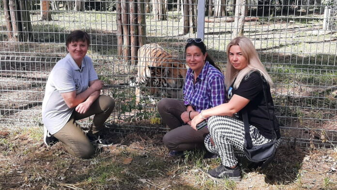 Natalia Popowa, Ołena Biła, Ewa Zgrabczyńska, fot. Zoo Poznań