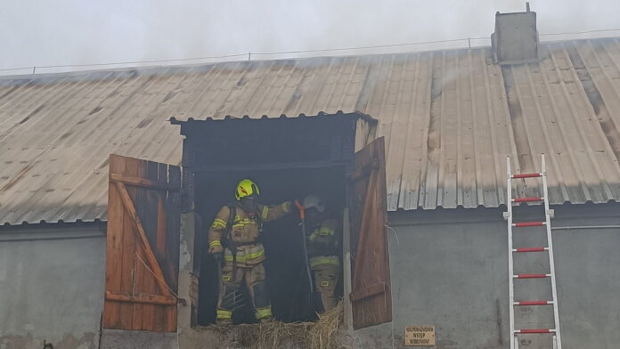pożar Dębionka fot. OSP Pakosław