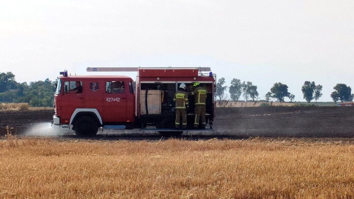 pożar zboża fot. OSP Strzyżewo Smykowe