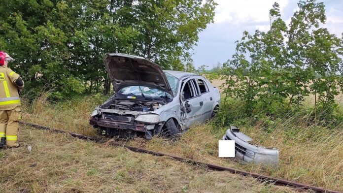 wypadek, Małachowo Złych Miejsc fot. OSP Witkowo