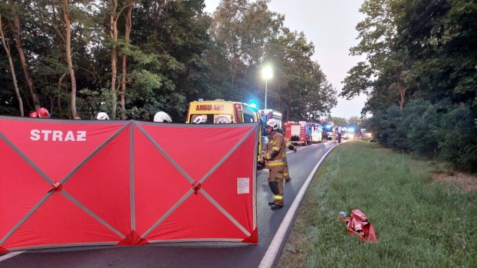 wypadek na Leśnej fot. OSP KSRG Wronki