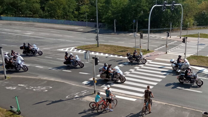 parada motocyklowa Solidarności fot. L. Łada