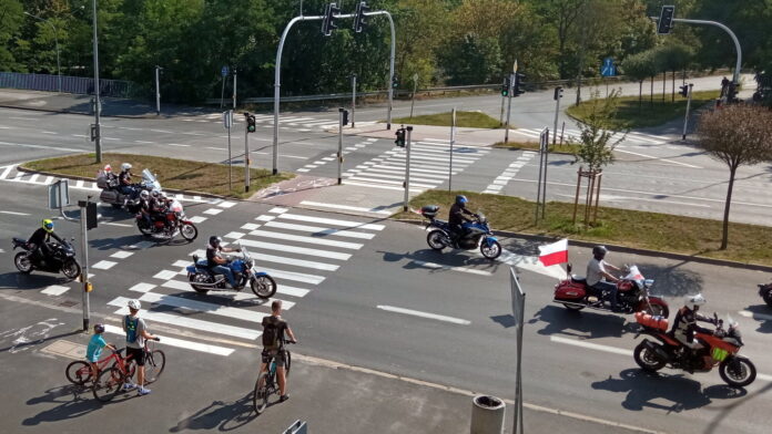 parada motocyklowa Solidarności fot. L. Łada
