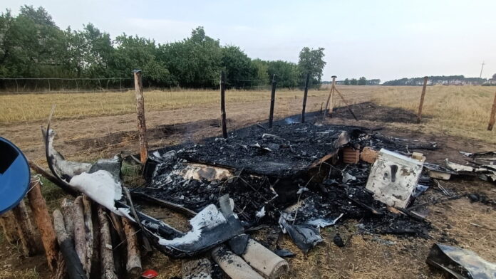 pożar kempingu fot. OSP Czerniejewo