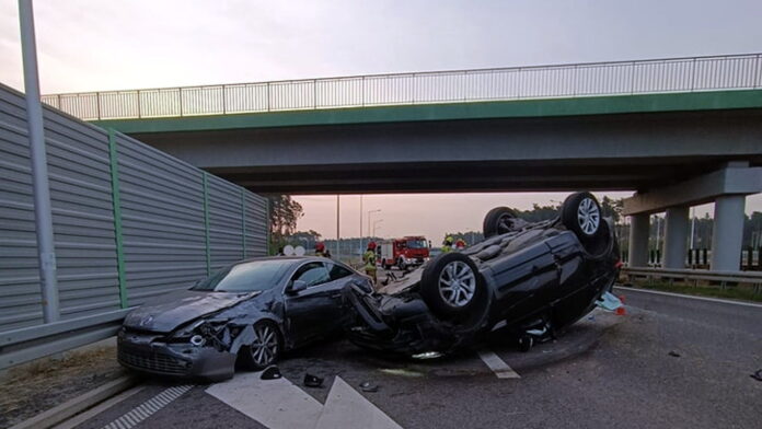wypadek Leszno Południe fot. OSP KSRG Święciechowa