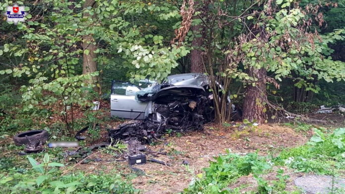 wypadek Bełżec fot. KPP Tomaszów Lubelski