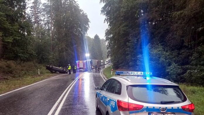 wypadek Jastrowie fot. OSP Jastrowie