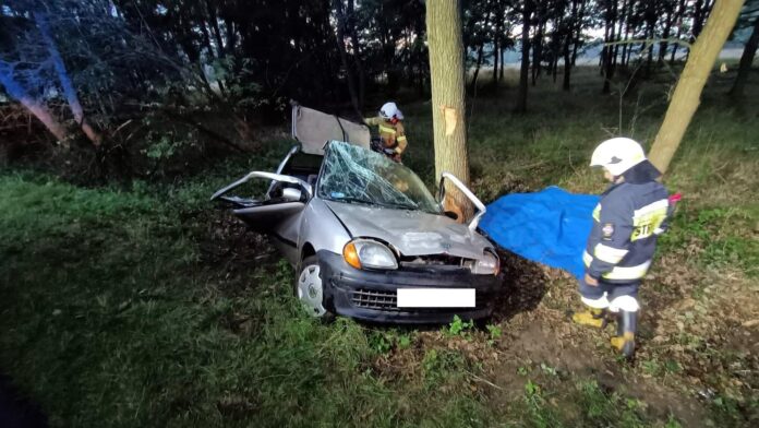 wypadek, Rakoniewice fot. OSP Jabłonna