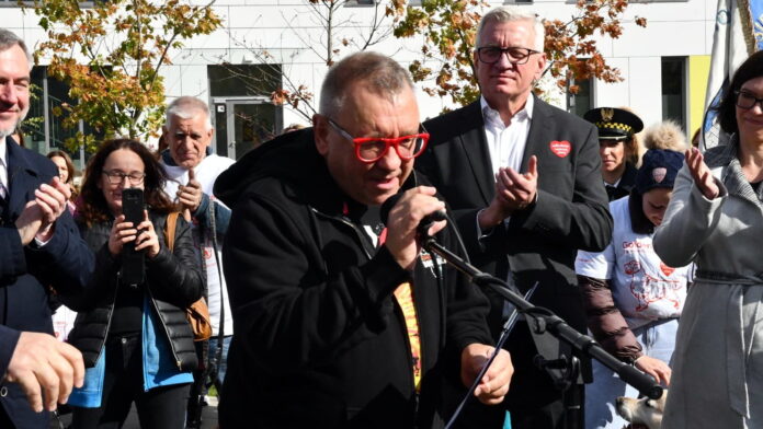 Jurek Owsiak, skwer WOŚP fot. K. Adamska