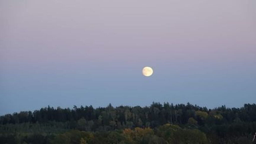 księżyc tuż przed pełnią fot. Lesław Haas