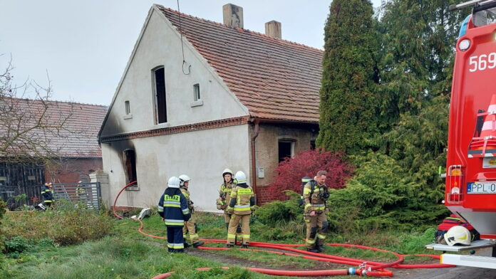 pożar Polskie Olędry fot. OSP Sławoszew