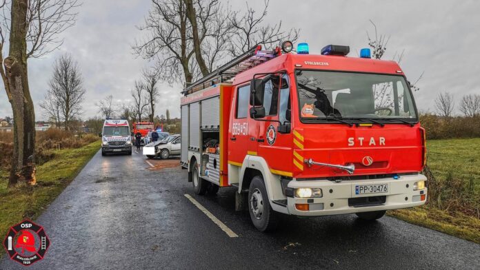 wypadek fot. OSP Białośliwie