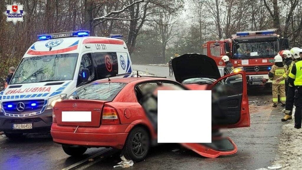 wypadek Sadłowice fot. policja Lublin