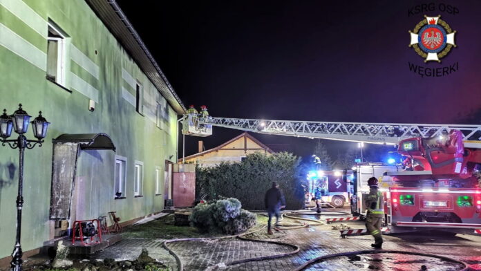 pożar Biezglinek fot. OSP Węgierki