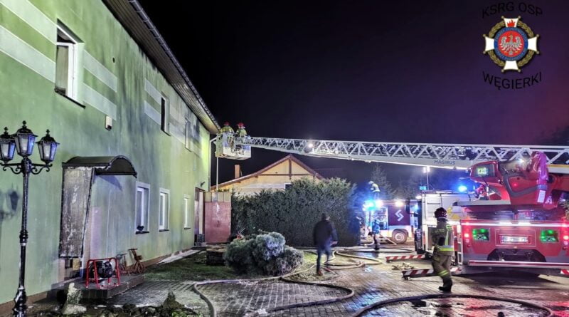 pożar Biezglinek fot. OSP Węgierki