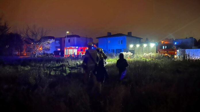 pożar, Sempołowskiej fot. OSP Luboń