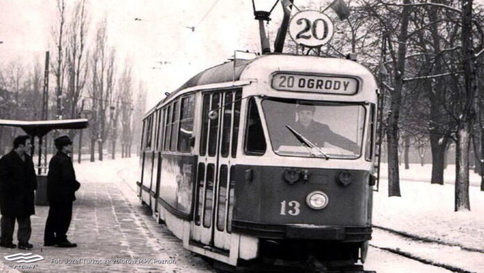 tramwaj na Przybyszewskiego 1970 fot. MPK Poznań