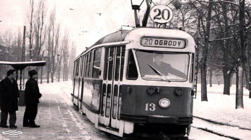 tramwaj na Przybyszewskiego 1970 fot. MPK Poznań