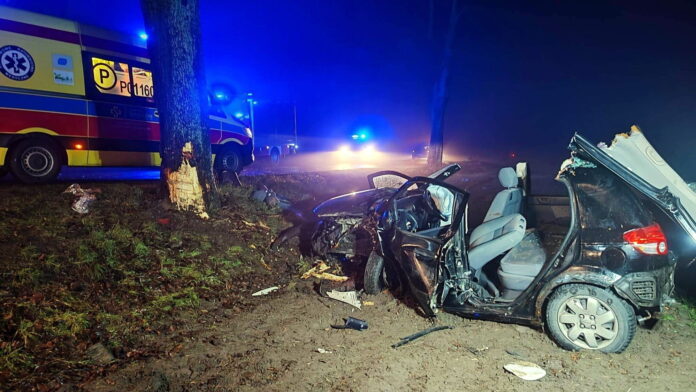 wypadek Olszewo fot. OSP Środa Wielkopolska