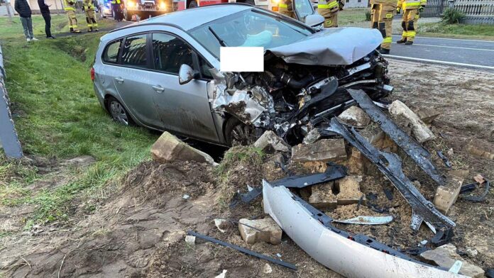 wypadek Kuźnia fot. OSP KSRG Chocz